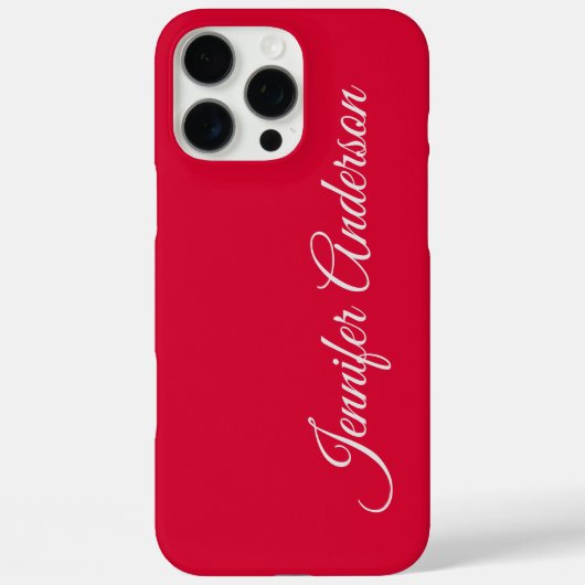 Chique kalligrafie Elegant Cherry Red gepersonalis Case-Mate iPhone Case (Achterkant)