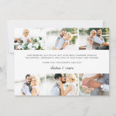 chique kalligrafie | Fotocollage bruiloft Dank u Bedankkaart (Achterkant)