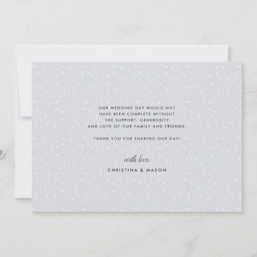 chique kalligrafie | Fotocollage bruiloft Dank u Bedankkaart (Achterkant)