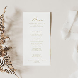 Chique kalligrafie gouden diner menu