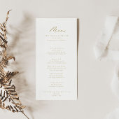 Chique kalligrafie gouden diner menu