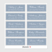 Chique kalligrafie huwelijksgast adreslabels sticker (Vel)