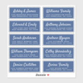 Chique kalligrafie huwelijksgast adreslabels sticker (Vel)