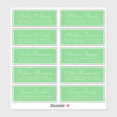Chique kalligrafie huwelijksgast adreslabels sticker (Vel)