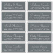 Chique kalligrafie huwelijksgast adreslabels sticker (Voorkant)