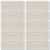 Chique kalligrafie huwelijksgast adreslabels sticker (Voorkant)