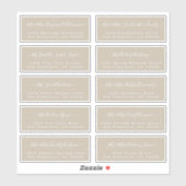 Chique kalligrafie huwelijksgast adreslabels sticker (Vel)