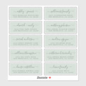 Chique kalligrafie huwelijksgast adreslabels sticker (Vel)