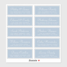 Chique kalligrafie huwelijksgast adreslabels sticker