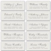 Chique kalligrafie huwelijksgast adreslabels sticker (Voorkant)