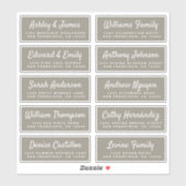Chique kalligrafie huwelijksgast adreslabels sticker (Vel)