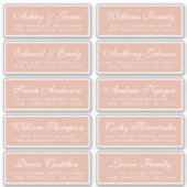 Chique kalligrafie huwelijksgast adreslabels sticker (Voorkant)