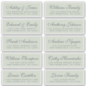 Chique kalligrafie huwelijksgast adreslabels sticker (Voorkant)