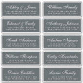 Chique kalligrafie huwelijksgast adreslabels sticker (Voorkant)