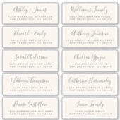 Chique kalligrafie huwelijksgast adreslabels sticker (Voorkant)