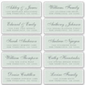 Chique kalligrafie huwelijksgast adreslabels sticker (Voorkant)