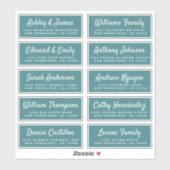 Chique kalligrafie huwelijksgast adreslabels sticker (Vel)