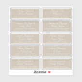 Chique kalligrafie huwelijksgast adreslabels sticker (Vel)