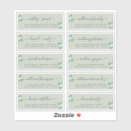 Chique kalligrafie huwelijksgast adreslabels sticker