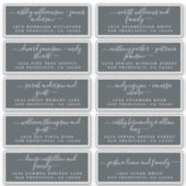 Chique kalligrafie huwelijksgast adreslabels sticker (Voorkant)