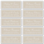 Chique kalligrafie huwelijksgast adreslabels sticker (Voorkant)