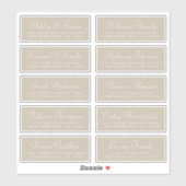 Chique kalligrafie huwelijksgast adreslabels sticker (Vel)