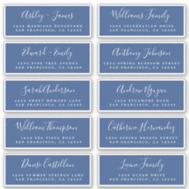 Chique kalligrafie huwelijksgast adreslabels sticker