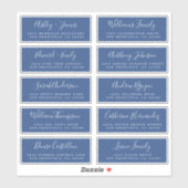 Chique kalligrafie huwelijksgast adreslabels sticker (Vel)