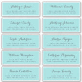 Chique kalligrafie huwelijksgast adreslabels sticker (Voorkant)