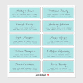 Chique kalligrafie huwelijksgast adreslabels sticker