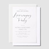 Chique kalligrafie huwelijksverjaardag vellum uitnodigingen (Offset)