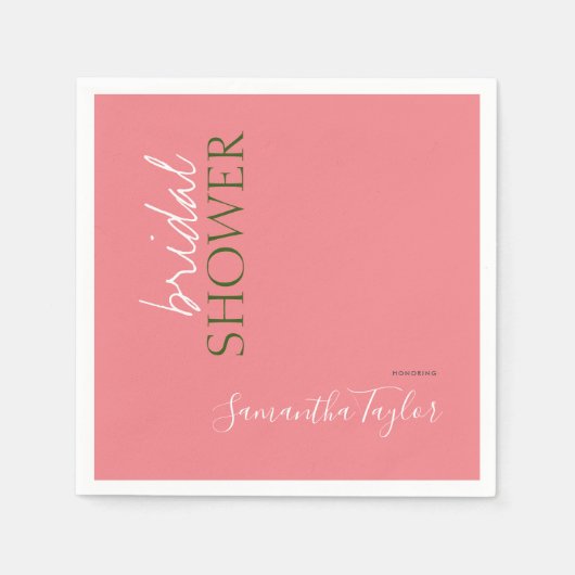 Chique kalligrafie minimalistisch Vrijgezellenfees Servet (Voorkant)