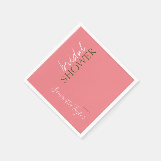 Chique kalligrafie minimalistisch Vrijgezellenfees Servet (Hoek)