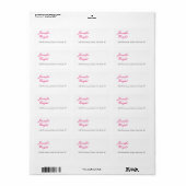Chique kalligrafie minimalistische aangepaste naam etiket (Full Sheet)