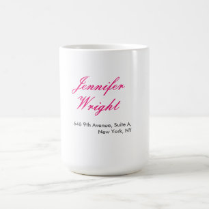 Chique kalligrafie minimalistische aangepaste naam koffiemok