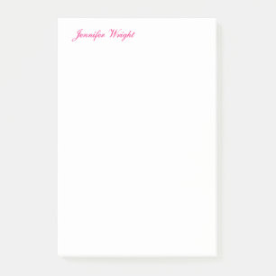 Chique kalligrafie minimalistische aangepaste naam post-it® notes