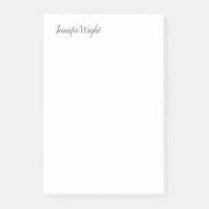 Chique kalligrafie minimalistische aangepaste naam post-it® notes