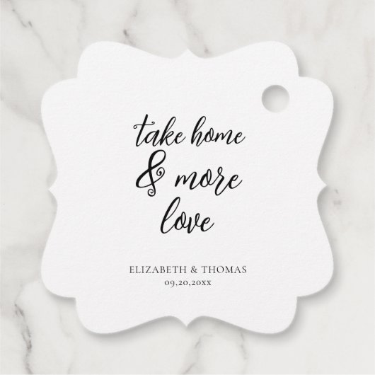 Chique kalligrafie nemen thuis en meer liefde brui bedankjes labels (Achterkant)