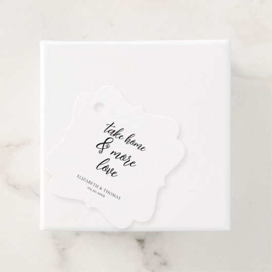 Chique kalligrafie nemen thuis en meer liefde brui bedankjes labels (In situ)