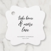 Chique kalligrafie nemen thuis en meer liefde brui bedankjes labels (Voorkant)