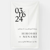 Chique kalligrafie repetitie diner welkom spandoek (Verticaal)