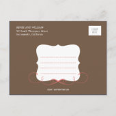 Chique kalligrafie Save the Date Briefkaart - Brui (Achterkant)