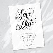 Chique kalligrafie script bruiloft save the date