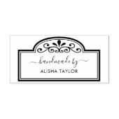 Chique kalligrafie Script Handgemaakt door Wood Ar Rubberstempel (Afrduk)