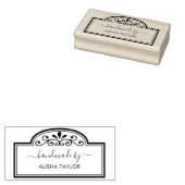 Chique kalligrafie Script Handgemaakt door Wood Ar Rubberstempel (Gestempeld)