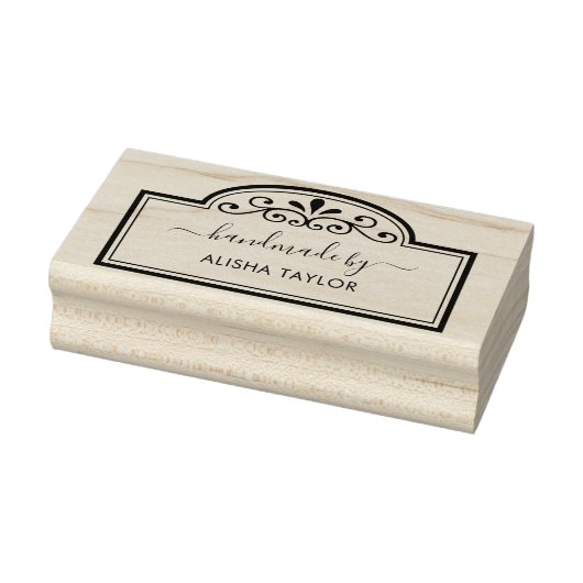 Chique kalligrafie Script Handgemaakt door Wood Ar Rubberstempel (Stempel)