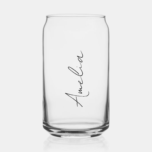 Chique kalligrafie script monogram blikvorm glas (Voorkant)