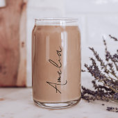 Chique kalligrafie script monogram blikvorm glas
