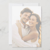 Chique kalligrafie script overlay foto bruiloft save the date (Achterkant)