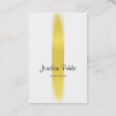 Chique kalligrafie Script Trendy Gold Plain Luxury Visitekaartje (Voorkant)